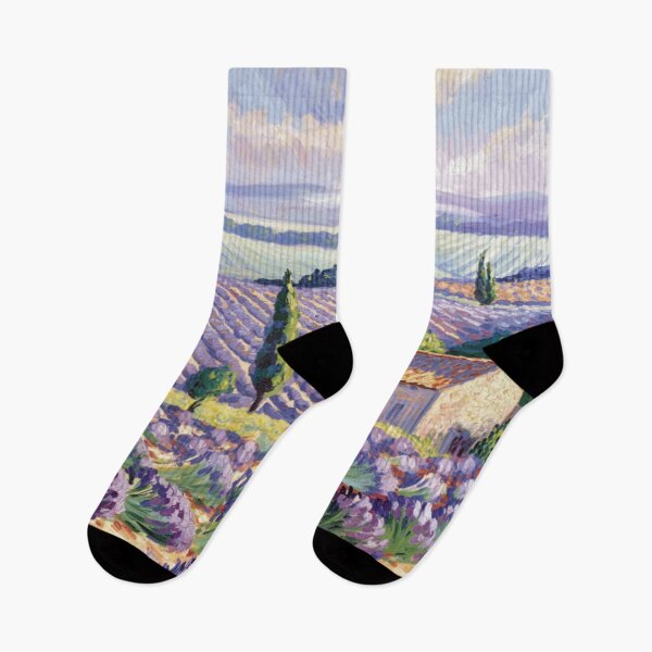 Item preview, Lavender Field with Cypress Trees | Post-Impressionist  designed and sold by CARRAANN.