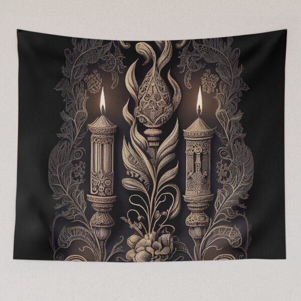 Item preview, Enchanted Glow: Ornate Vintage Candlelight Art designed and sold by ShadowAndSlate.