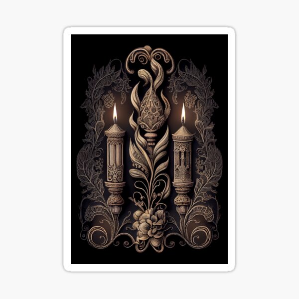 Item preview, Verzaubertes Leuchten: Kunstvolle Vintage-Kerzenlichtkunst designed and sold by ShadowAndSlate.