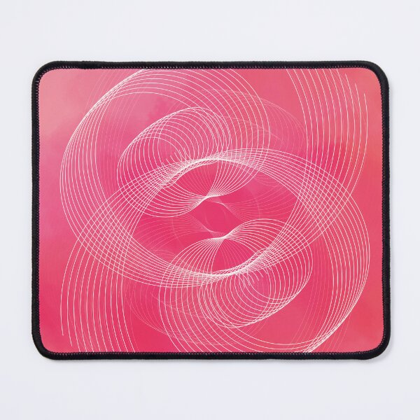 Item preview, White Spiral Geometric Pattern Bright Pink Watercolor designed and sold by AfterCoffee.