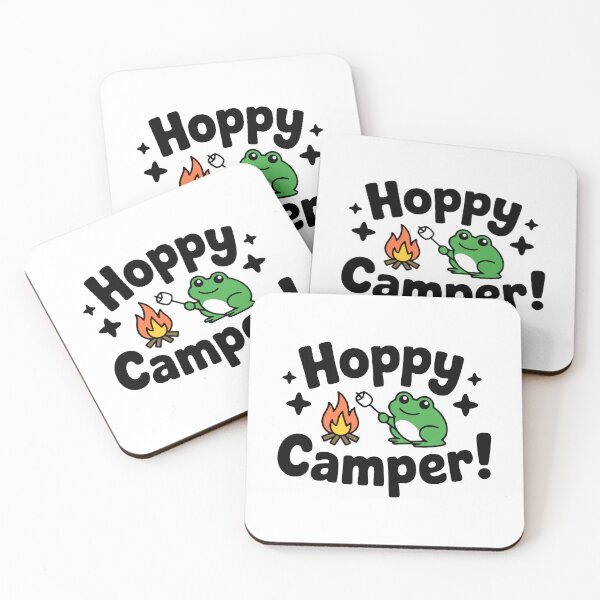 Item preview, Hoppy Camper! Cute Frog Camping Pun designed and sold by PMCreative.