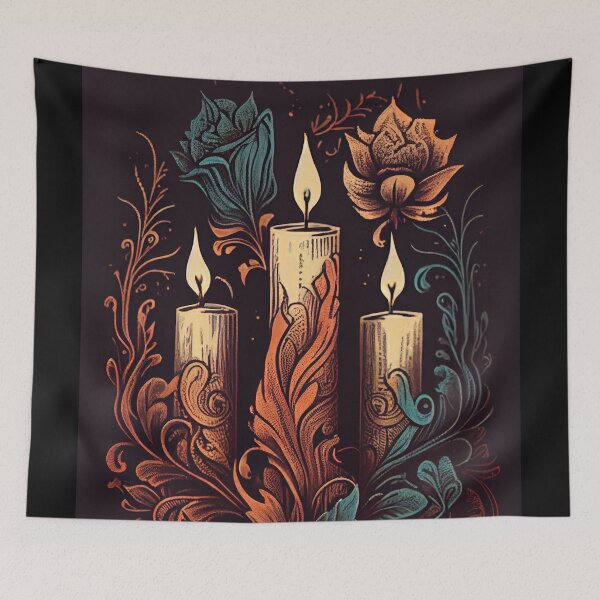 Item preview, Autumnal Glow: Vintage Candles & Rustic Botanicals designed and sold by ShadowAndSlate.