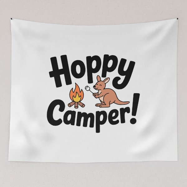 Item preview, Hoppy Camper! Cute Kangaroo Camping Pun designed and sold by PMCreative.