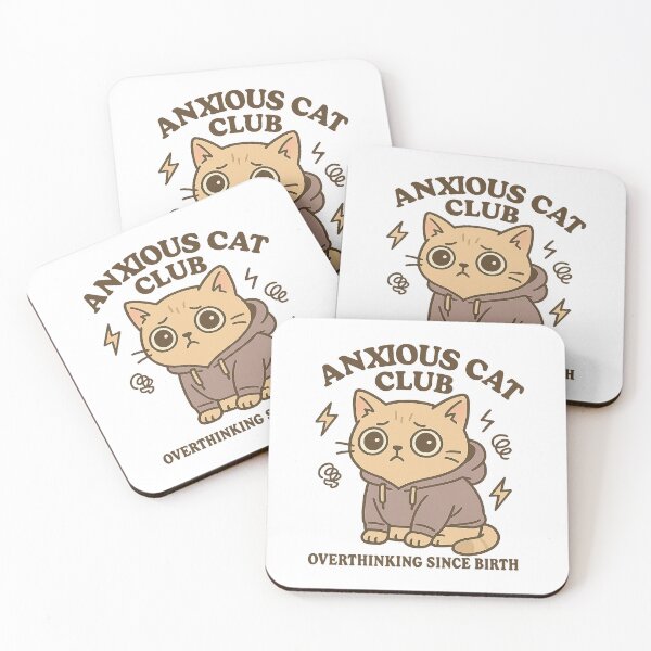 Item preview, Anxious Cat Club - Overthinking Since Birth designed and sold by FBA.