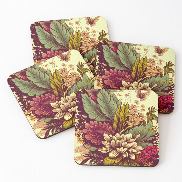 Item preview, Copy of Regal Bloom: Ornate Gold and Teal Floral Pattern designed and sold by ShadowAndSlate.