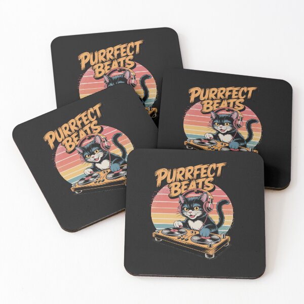 Item preview, Purrfect Beats – Retro DJ Cat Turntable Design designed and sold by EpicMediaShop.