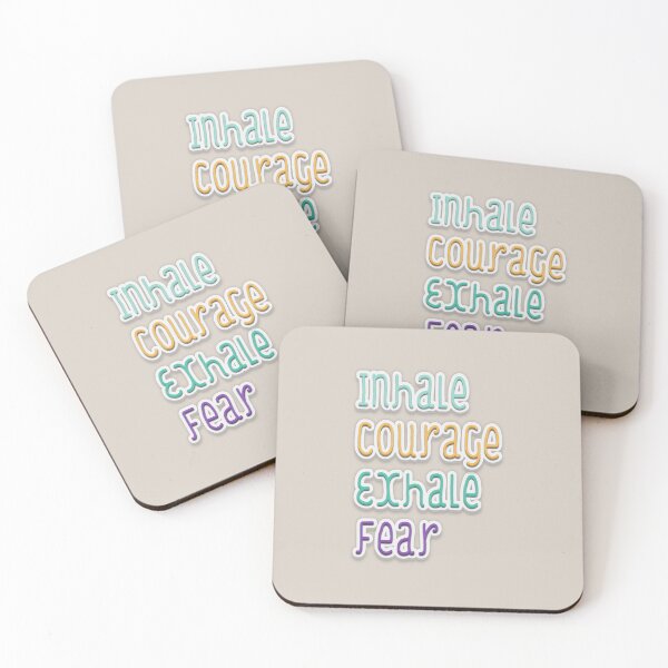 Item preview, Inhale Courage Exhale Fear Typography designed and sold by trepiu.