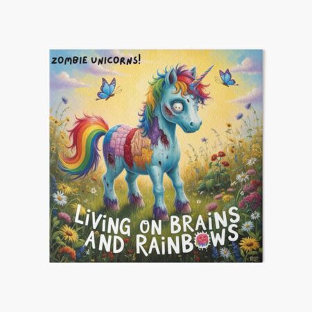 Item preview, Zombie Unicorn: Living on brains and rainbows 1 designed and sold by FolkloreMacabre.