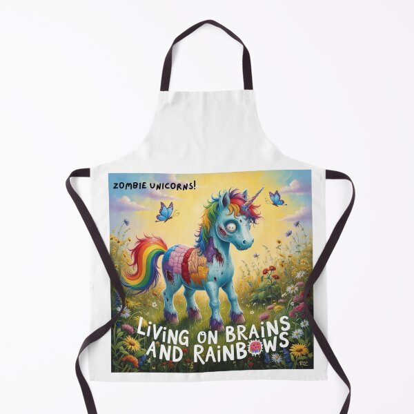 Item preview, Zombie Unicorn: Living on brains and rainbows 1 designed and sold by FolkloreMacabre.