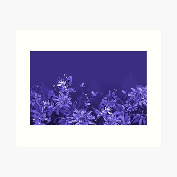 Vista previa del artículo con la obra «Flores exóticas de color púrpura», diseñado y vendido por reneeci.