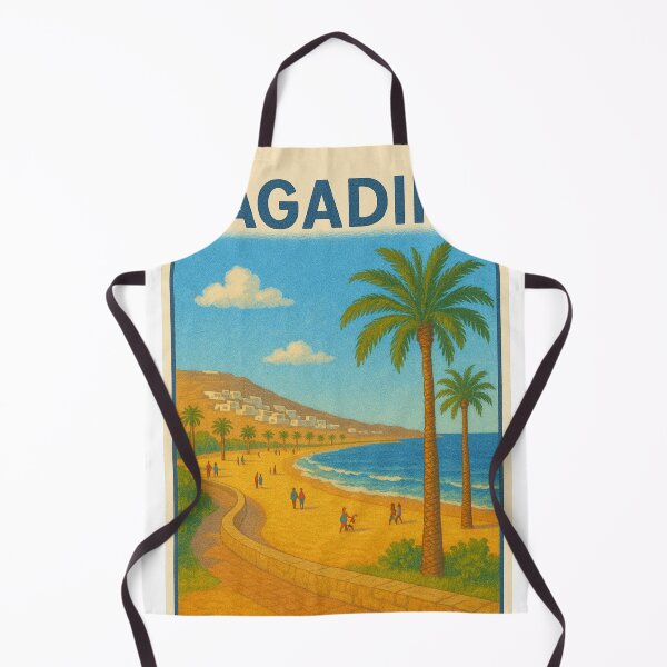Item preview, Agadir – Vintage Travel Poster of Morocco’s Atlantic Coast designed and sold by hlldz.