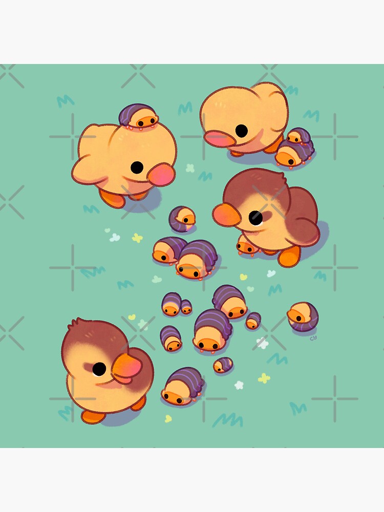 Thumbnail 5 of 5, Coasters (Set of 4), Ducklings and isopods designed and sold by pikaole.