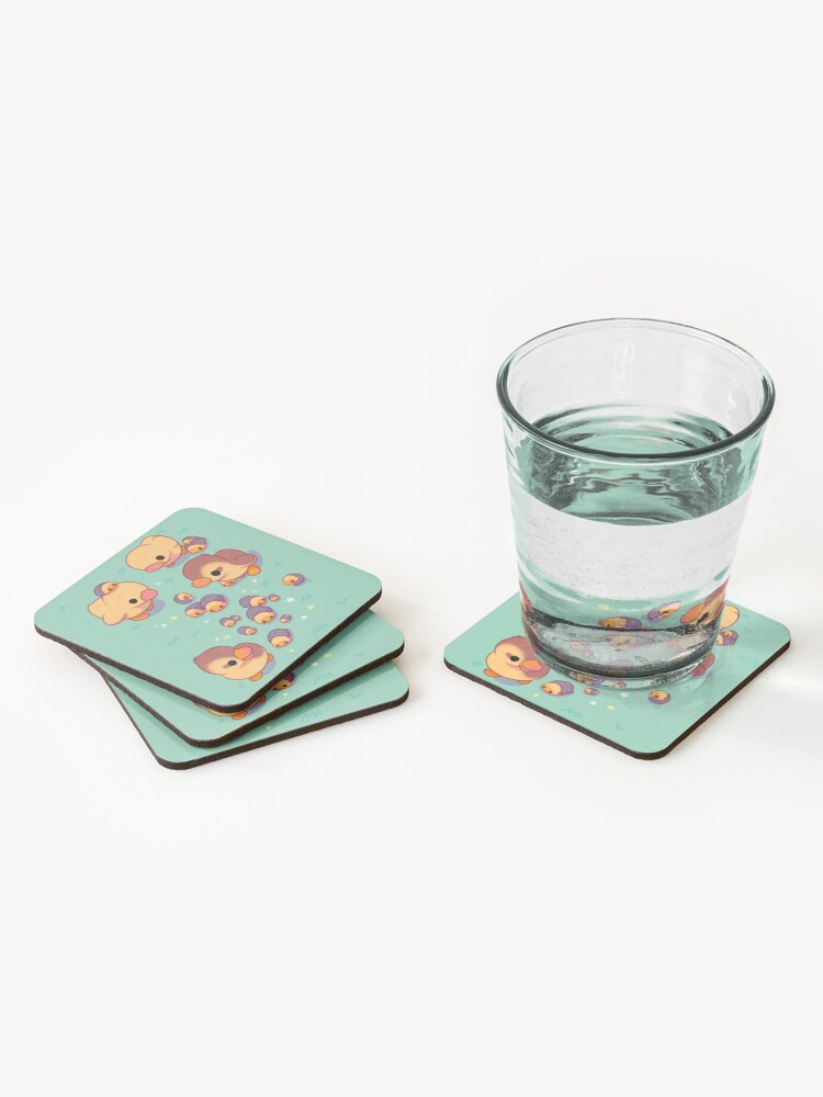 Thumbnail 2 of 5, Coasters (Set of 4), Ducklings and isopods designed and sold by pikaole.