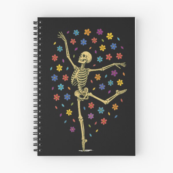Item preview, Ballet Skeleton in a Shower of Flowers – Elegant Gothic Dance Art designed and sold by ColorSplash123.