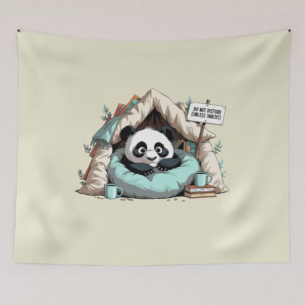 Item preview, Panda in reading cave – Do not disturb! designed and sold by ApriNoeScor.