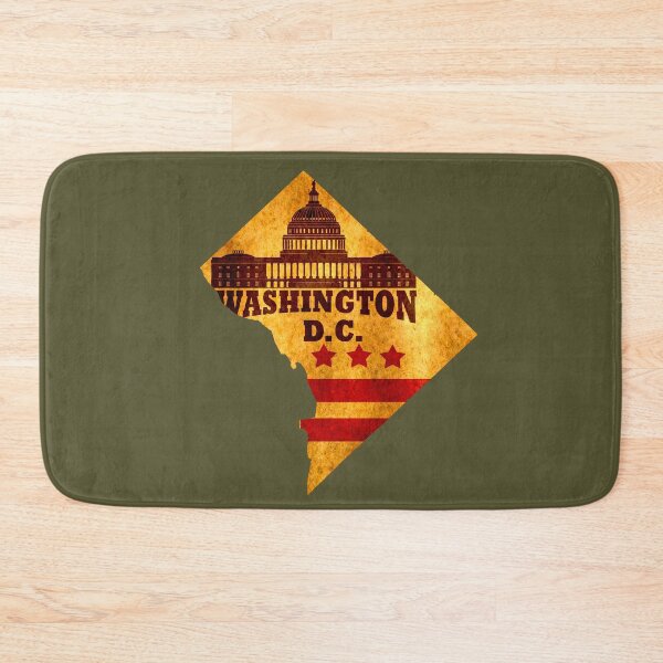 Item preview, Washington DC vintage map flag White House Capitol building designed and sold by Alexaltay.