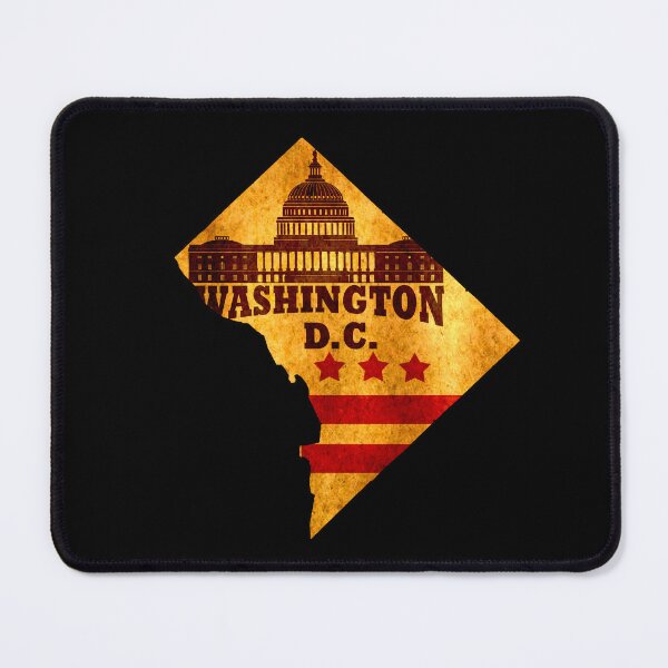 Item preview, Washington DC vintage map flag White House Capitol building designed and sold by Alexaltay.