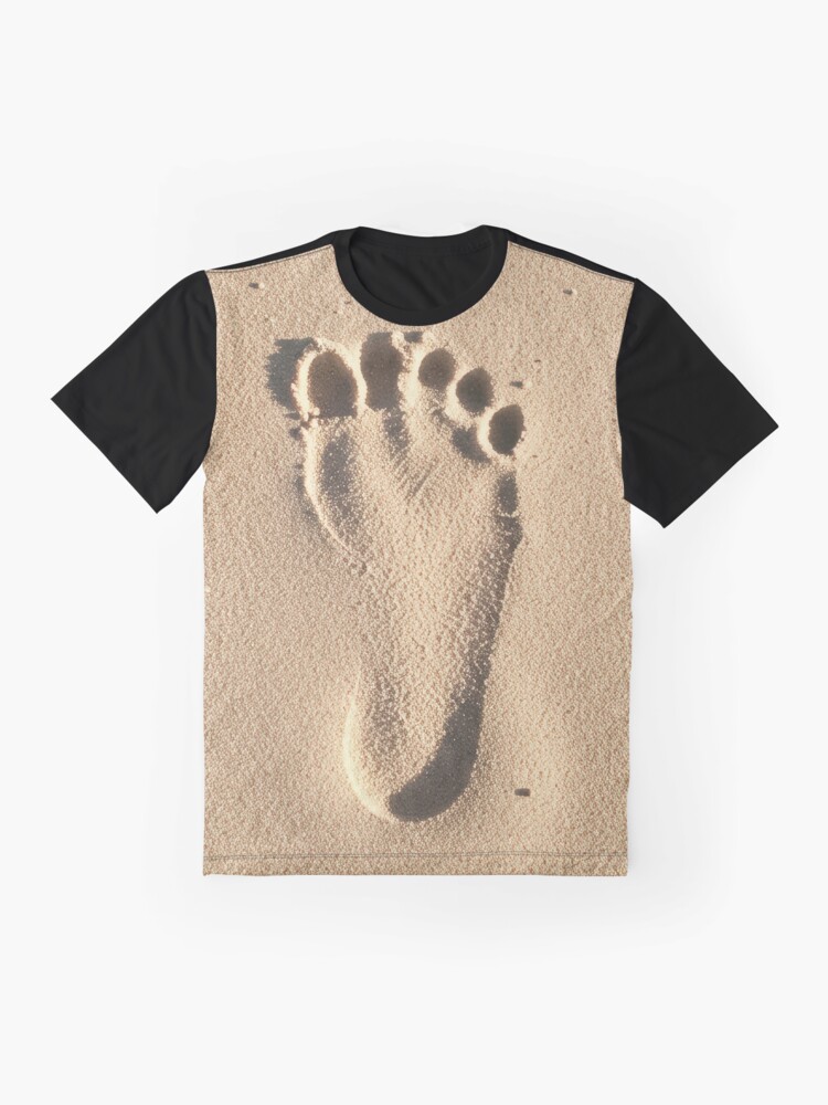 Thumbnail 4 of 5, Graphic T-Shirt, SAND FOOTPRINT designed and sold by Art-type.