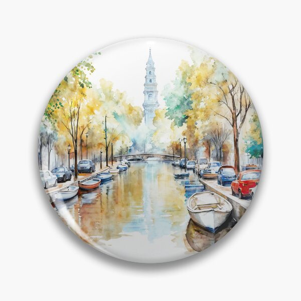 Item preview, Amsterdam Canal Watercolor designed and sold by caracatita75.