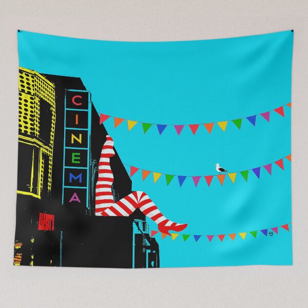 Item preview, Billy BRightOn on Brighton Can-Can Legs Komedia Pop Art Blue designed and sold by StudioFlea.
