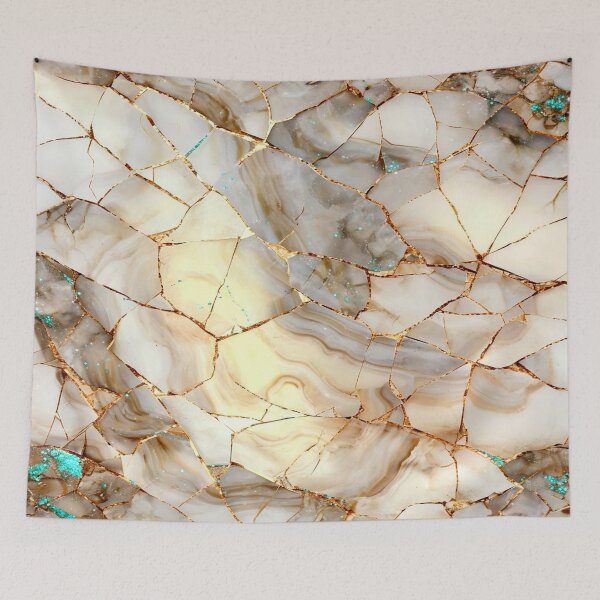 Item preview, Alabaster and Turquoise Broken Art designed and sold by artenvironments.