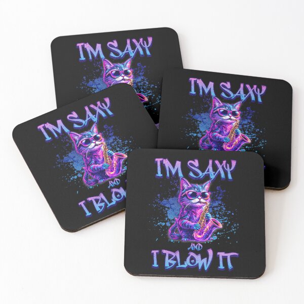 Item preview, I'm Saxy and I Blow It - Cool Cat designed and sold by Rich Summers Art.