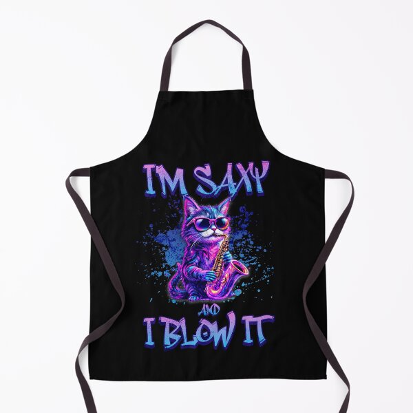 Item preview, I'm Saxy and I Blow It - Cool Cat designed and sold by Rich Summers Art.