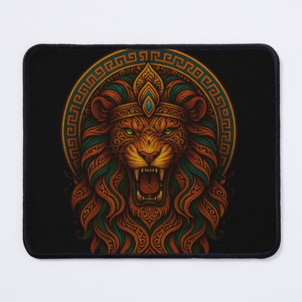 Item preview, Tribal Roar: Sacred Lion Totem tshirt design  designed and sold by Wandering Threads.