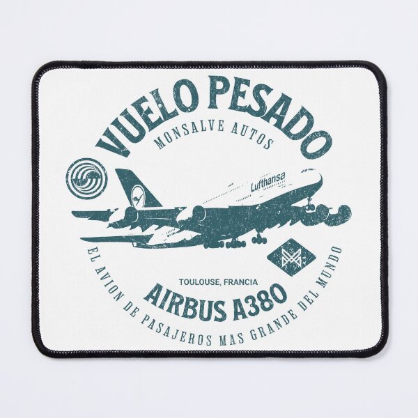 Item preview, heavy flight airbus A380 Custom Airplane Illustration designed and sold by monsalve-autos.