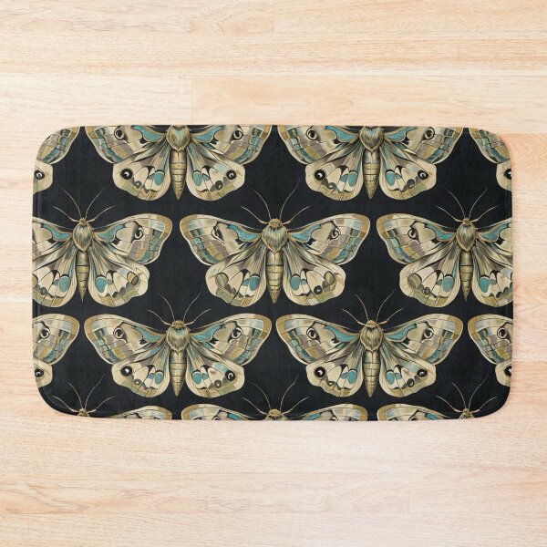 Item preview, Night Moth Moth Lovers Gold Turquoise  designed and sold by artenvironments.