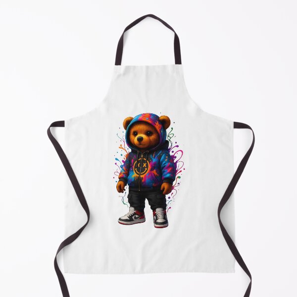 Item preview, Cool Graffiti Teddy Bear in Streetwear Hoodie designed and sold by WolfPixelRo.