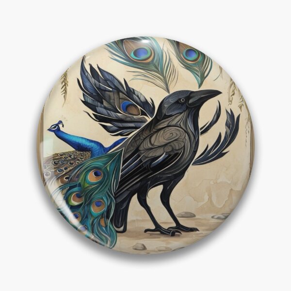Item preview, Crow Totem Peacock Dreams designed and sold by artenvironments.