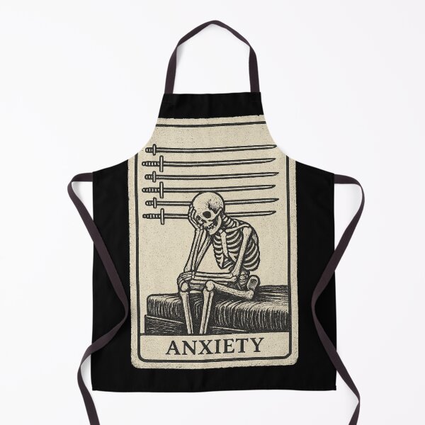 Item preview, Anxiety – Skeleton Tarot Card of Mental Chaos designed and sold by TrashCultSupply.