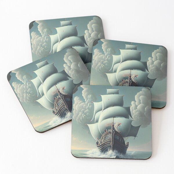 Item preview, Majestic Voyage: Grand Sailboat on Stormy Seas designed and sold by ShadowAndSlate.