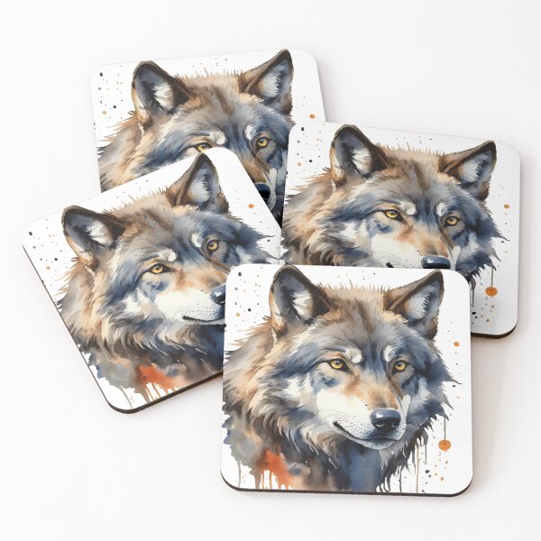 Item preview, Wolf Head Wildlife Nature Art Animal  designed and sold by countrymouse.