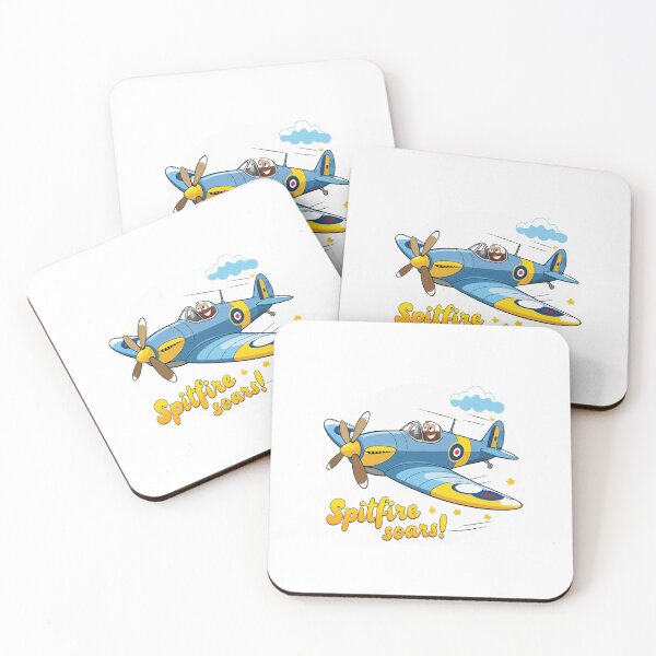 Item preview, Cartoon Spitfire – Smiling WWII Fighter Plane Art designed and sold by jubileejungle.