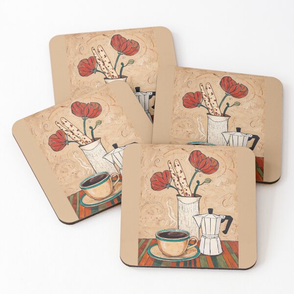 Item preview, Poppies and Espresso Still Life designed and sold by artenvironments.