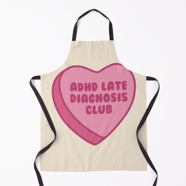 Item preview, ADHD late diagnosis club - pink heart designed and sold by jessicaleah15.