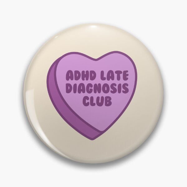 Item preview, purple adhd late diagnosis candy heart - retro graphic  designed and sold by jessicaleah15.