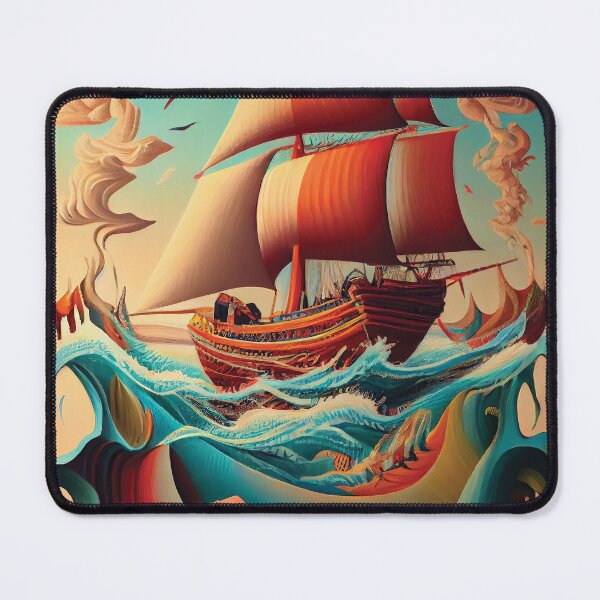 Item preview, Psychedelic Seas: Vibrant Dream Voyage Ship designed and sold by ShadowAndSlate.