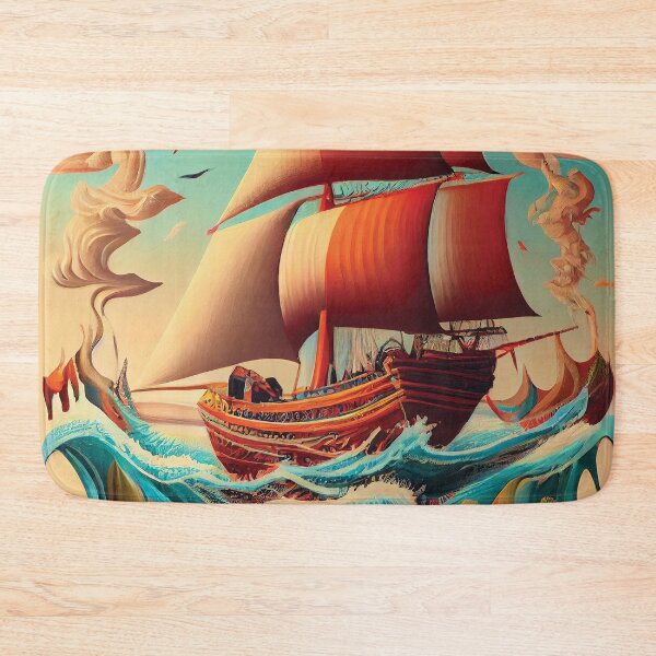 Item preview, Psychedelic Seas: Vibrant Dream Voyage Ship designed and sold by ShadowAndSlate.