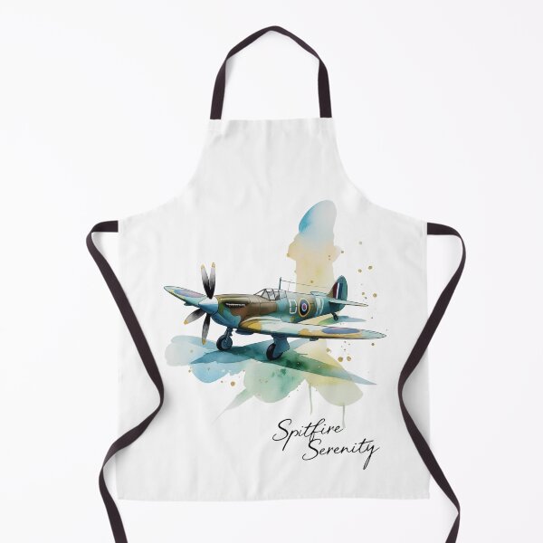 Item preview, Spitfire Serenity – Watercolor WWII Fighter Plane Art Print designed and sold by jubileejungle.
