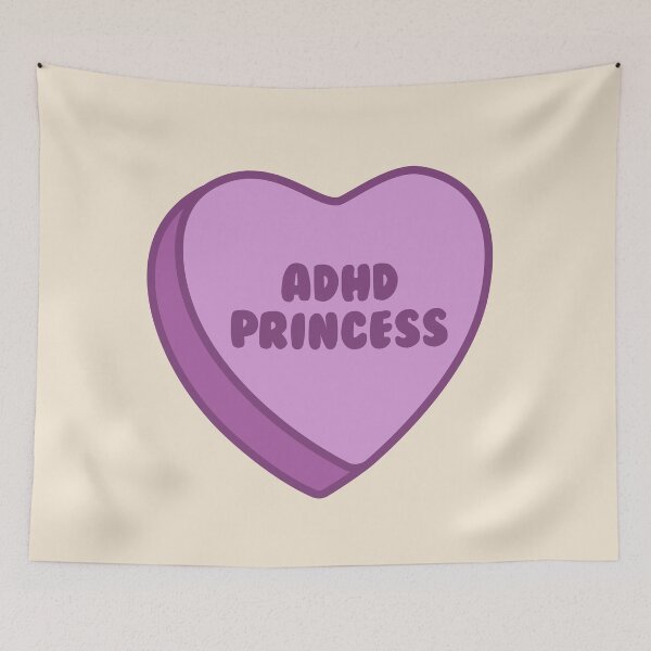 Item preview, purple adhd princess candy heart - retro graphic  designed and sold by jessicaleah15.