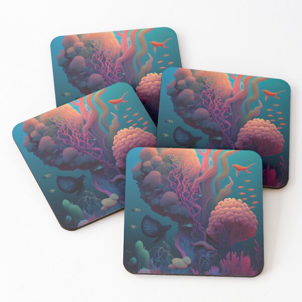 Item preview, Abundant Depths: Lush Coral Garden & Marine Life designed and sold by ShadowAndSlate.