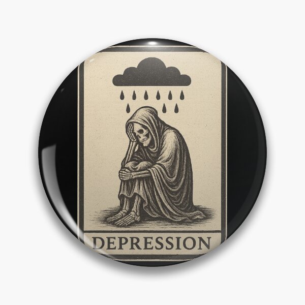 Item preview, Depression – Tarot Card of Existential Dread designed and sold by TrashCultSupply.