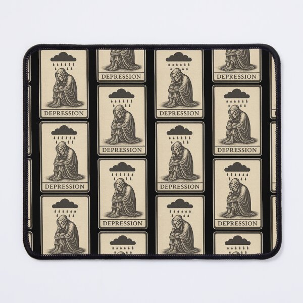 Item preview, Depression – Tarot Card of Existential Dread designed and sold by TrashCultSupply.