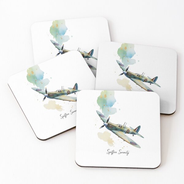 Item preview, Watercolor Spitfire – Spitfire Serenity Aviation Art designed and sold by jubileejungle.