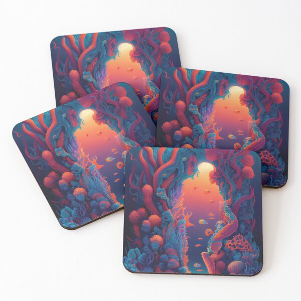 Item preview, Luminous Abyss: Gateway to the Deep Coral Kingdom designed and sold by ShadowAndSlate.