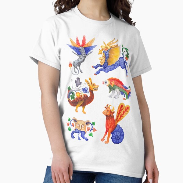 Item preview, Watercolor creatures of a medieval bestiary designed and sold by Ekaterina Glazkova.