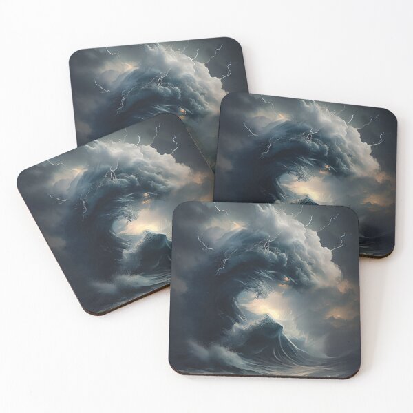 Item preview, Primal Force: Majestic Storm Wave Art designed and sold by ShadowAndSlate.